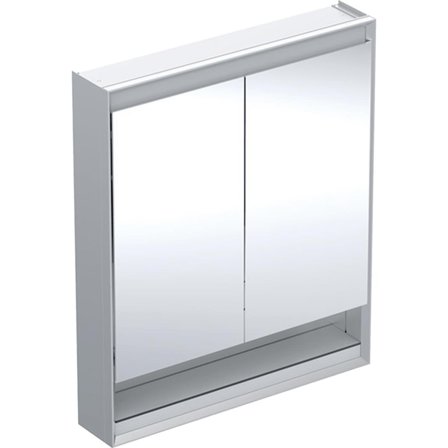 Geberit ONE 505.832.00.1 Speilskap 75 cm, 2 dører, med nisch Aluminium, Baderom