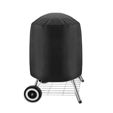 Överdrag för kolgrillar, vattentätt överdrag för utomhusgrill, runt grillöverdrag 58×77 cm, svart (58 x 77 cm) KLB