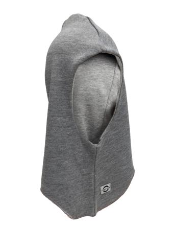 Wool Fullface - Solid W. Windstop Accessories Headwear Balaclava Grå Mikk-Line