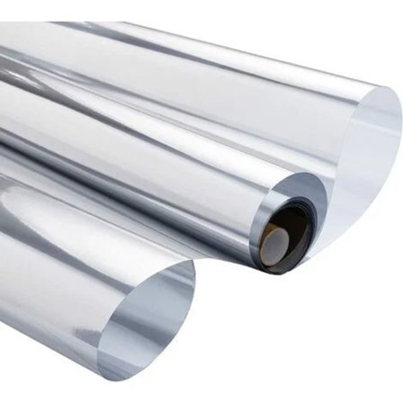 Statisk Vindusfilm, Energibesparende og Anti-UV Reflekterende Film for Glatt og Rent Glass, Sølv, 50×200CM