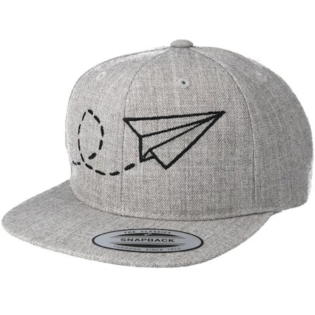 Kiddo Cap - Harmaa snapback Lippis - Kids Plane Grey Kids Snapback @ Hatstore