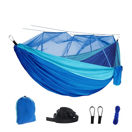 Hengekøye med myggnetting, Blå dobbel camping hengekøye, Mygg
