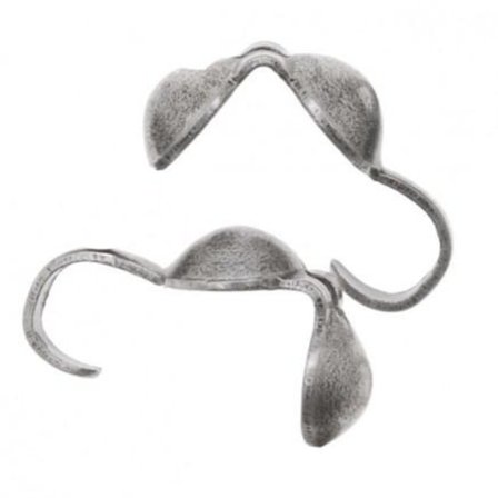 100 st Platinapläterade Knutgömmor 9x3 mm.