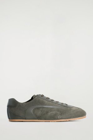 COS Men's Minimal Suede Trainers in Grey