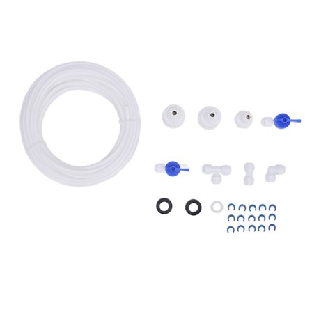 Kylskåps Vattenledningssats: 1/4 tums slang, vatteninloppsanslutningsset för sida-vid-sida kylskåp och omvänd osmos-system