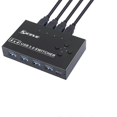 USB 3.0 Switch KM Switch Selector 4 Datamaskin Laptop PC Stasjonære Hub Splitter KVM for Pro Tastatur Mus