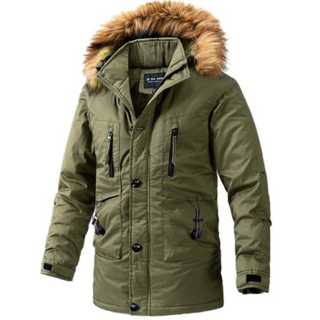 Miesten Military Casual Kevyet Takit Huppulla