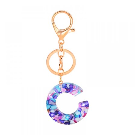 1PCS Nyckelring Flerfärgad Bokstav A - Z Initial Bokstav Harts Nyckelring , Tillbehör Söt Premium Väska Charm