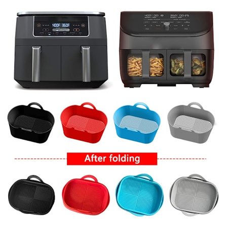 Sammenleggbar silikongryte for NINJA Air Fryer SVART