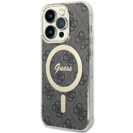 Guess 4G MagSafe-etui for iPhone 14 Pro - svart