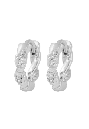 SNÖ of Sweden Twist Small Ring Ear Örhängen Dam Silver ONESIZE