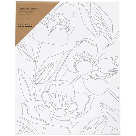 Creativ Company Lærred med tryk 24x30cm 360g Valmue