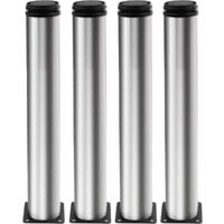 Justerbare Ben 350 mm Høyde Tykke Skapben Bordben Møbelben, Børstet Rustfritt Stål, Justerbar Høyde 0-15 mm