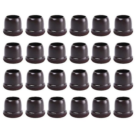 24 stk. Ch Ben Gulvbeskytter Tpe Rund Møbelben Prop Beskytter Filt Bm Skridsikre Puder Ca