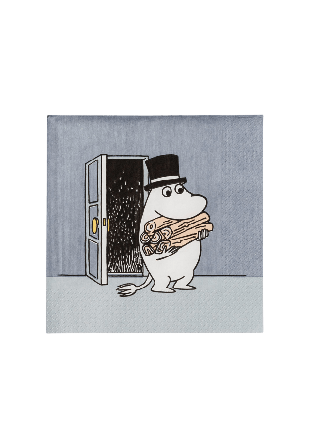 Arabia Mumin pappersservett 33cm Muminpappa Servetter & servettringar Grå 33 CM