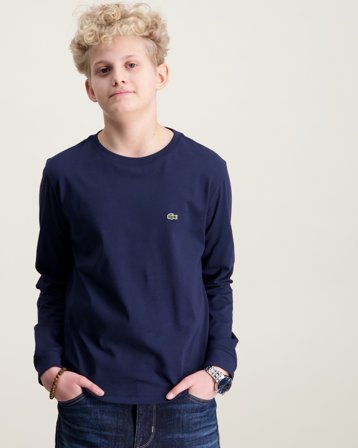 Lacoste LCB ICON CORE L/S TEE Blå T-skjorter Gutt - Kids Brand Store