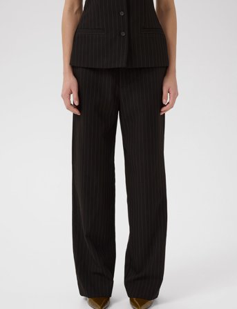 Gestuz Joellegz Pinstripe Mw Pants Noos - Black - 36