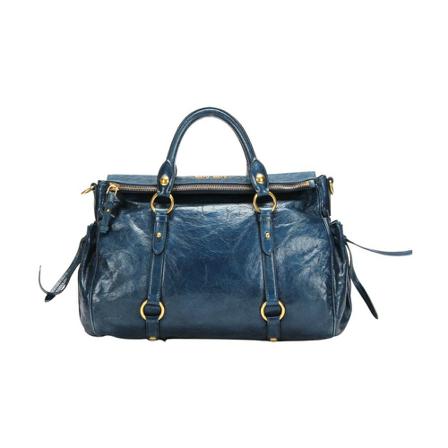 Miu Miu Pre-owned Handtas , Blauw , Dames , Maat: ONE Size