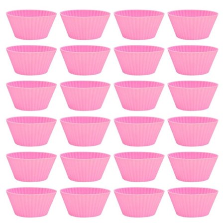 Silikone Mini Cupcake Holdere Mini Cupcake Cases Kage Pink KLB