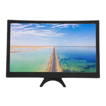 Skærmforstørrelsesglas til mobiltelefon, foldbart telefonstativ med Fresnel-linse, buet skærmforstærker, der giver 3D visuel nydelse og stråling