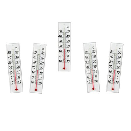 5-pack Inomhus-Termometer 10 till 50 grader Celcius, Pelare