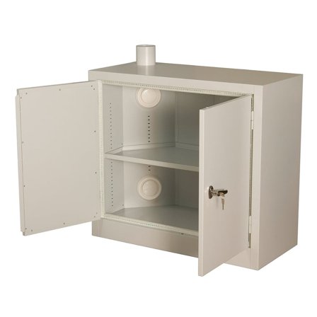 Brannisolert kjemikalieskap 900x1000x450 mm, inkl 2 hylleplater