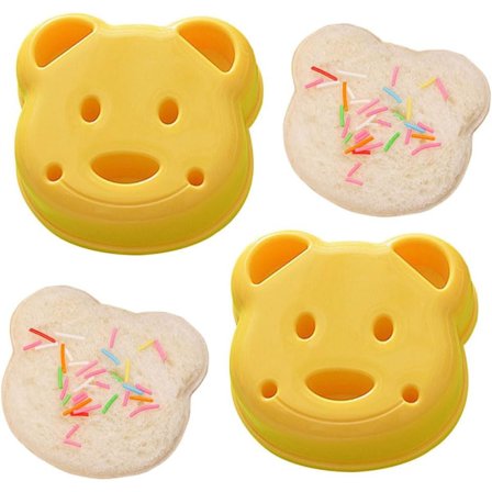 2 kpl Sandwich-leikkuri Söpö Karhu voileipäleikkuri lapsille Söpö leipämuotti Kannettava voileipäpuristinmuotti Leipäleikkuri Täydellinen aamiaiselle