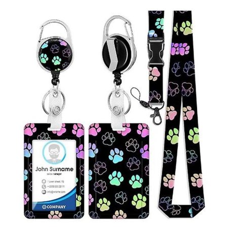 ID-kortholder Kortetui Buskort Holder Arbejdskortbeskyttelse Hængende etui med snor