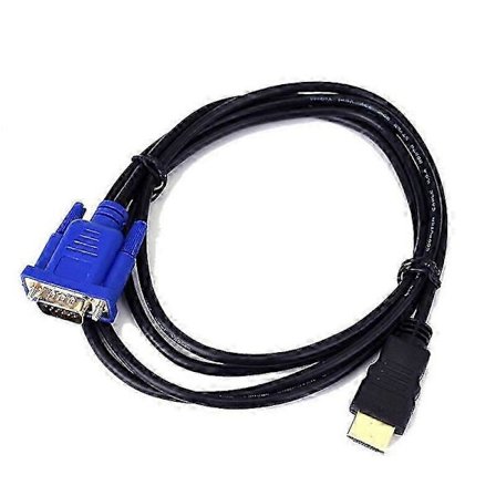 1,8 m 1080P HDMI-kompatibel hann til VGA hann videokonverter adapterkabel for HDTV DVD