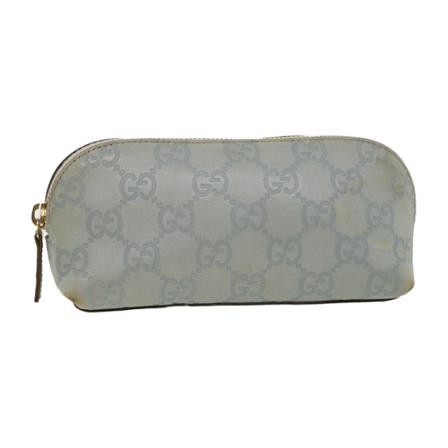 Gucci Vintage, Pre-owned Clutch Grijs, Dames, Maat:ONE Size,leer