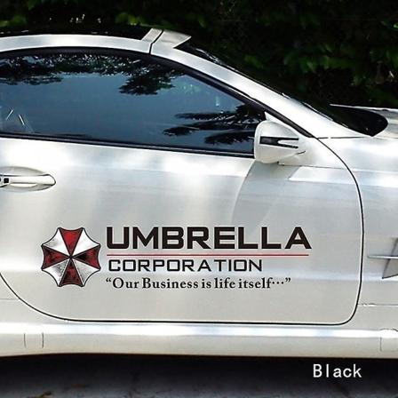 Bil Reflekterende Resident Film Evil Sticker Umbrella Corporation Dørklistermærke Sort