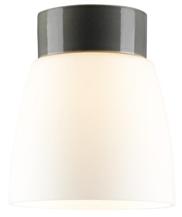 Ifö Electric Open Takarmatur grå sockel, glas opalt, Belysning