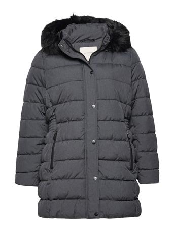 Carluna Quilted Coat Cc Otw Topattu Pitkä Takki Harmaa ONLY Carmakoma