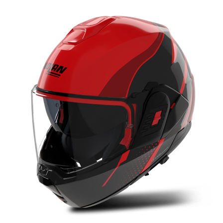 Modulaire Helm Nolan N-120-1 Fluente Rood/Zwart/Rood Visceral Glanzend L