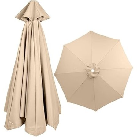 3M Aurinkovarjon korvauskangas, polyesterinen korvauskate 6-ripsisille vakio-, ulokkeellisille ja offset-ripustusvarjoille, aprikoosi