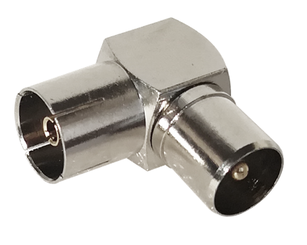 Deltaco 90 degrees angled male - female IEC