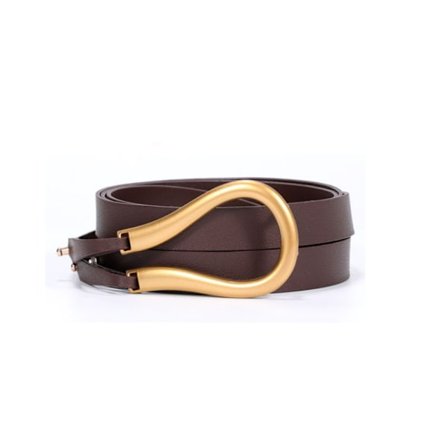 Wild Ladies Belt Women Belt Light Luxury Personality Curved Metal