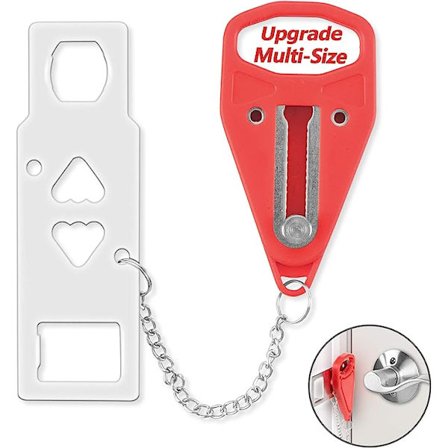 Bærbar dørstopper for hjemmet - Reise sikkerhetslås for ekstra sikkerhet og personvern - Perfekt for reiser, hotell, leiligheter og mer