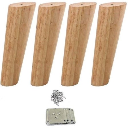 4pcs Wooden Furniture Feet Tapered Sofa Legs Solid Wood Furniture Legs 7inch