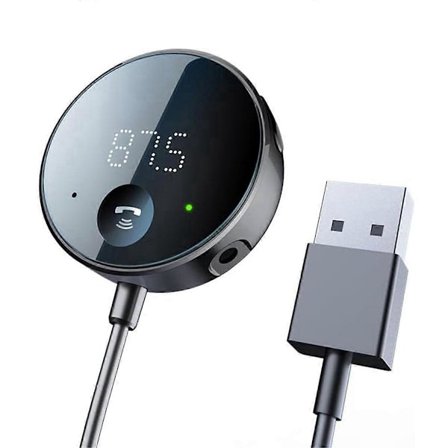Bluetooth FM-sändare för bil, Bluetooth AUX-adapter, Bluetooth-mottagare för bilmusik/handsfree