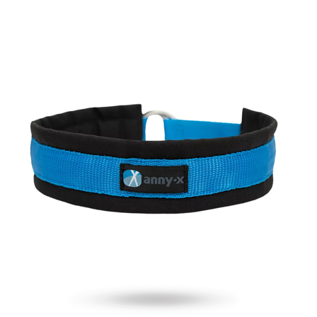 Anny-X - Anny-x Pull Stop Halvstryp Halsband - Svart/Blå- Hundhalsband