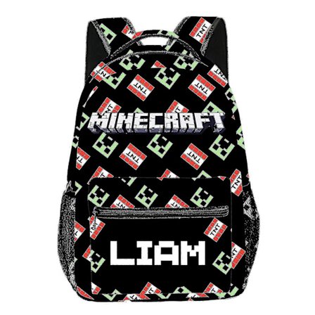Minecraft Skoletasker til primær- og sekundærskoleelever, børns rygsække, rygsække til primærskoleelever BZSM