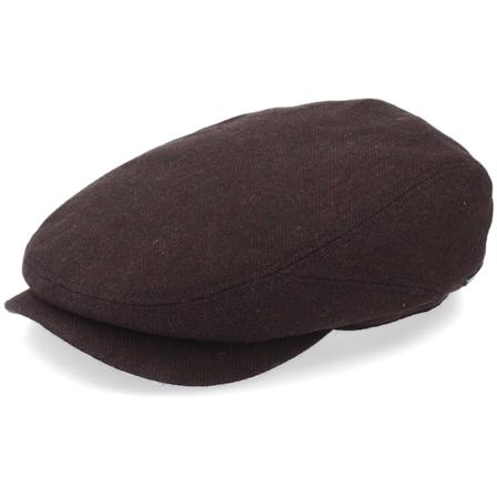 Stetson - Braun flatcap Cap - Driver Cap Virgin Wool/Cashmere Dark Brown Flat Cap @ Hatstore