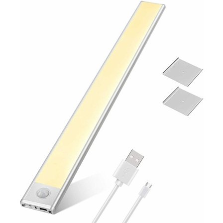 LED-lys under skap 76 LED oppladbart skaplys med bevegelsessensor USB batteriskaplys kjøkkenlys Mag