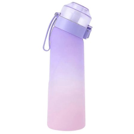 650ML Smaksatt Vattenflaska Doft Vattenkopp Luft Smaksatt Sportdryck Vattenflaska Lämpliga Poddar och Flaska För Utomhusvatten SMTX Lila