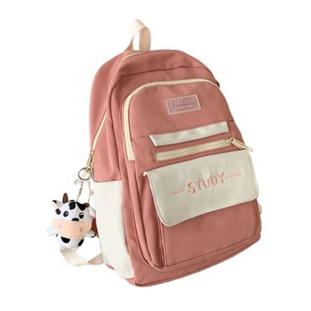 Stor Acity skoletaske til studerende, koreansk stil, kvinde (Pink)