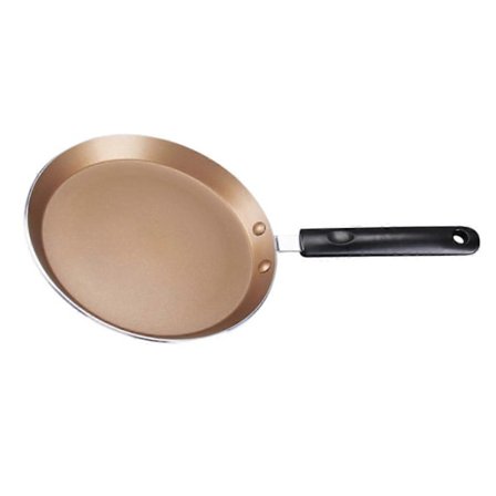 Slipplett stekepanne 8 tommer gull for gass- og induksjonsplatetopper, omelett- og biffpanne for hjemmelaging (FMY)