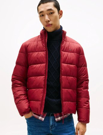 Tommy Hilfiger Mid Weight Stand Collar Jkt - Red - M