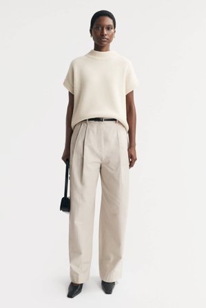 Soft Goat - Round Neck Top - Women cashmere sweater - XL - Feather White