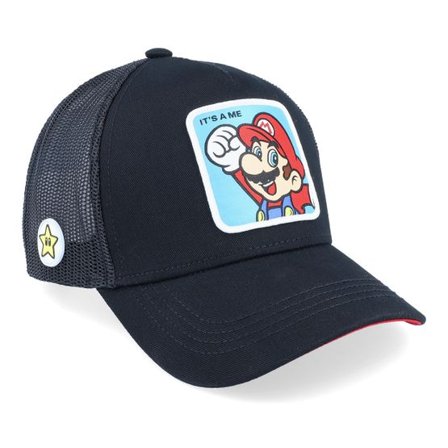 Capslab - Svart trucker Keps - Nintendo Super Mario Bros Classic 2 Black Trucker @ Hatstore